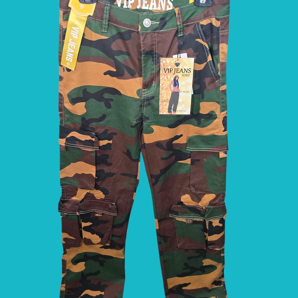 VIP Jeans with Green and Brown Tones